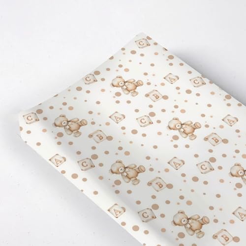 Cute Bears Baby Changing Pad Cover, Unisex Woodland Forest Bear Nursery Diaper Changing Table Pad Mat Sheet for Boys Girls-16x32