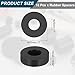 uxcell 18Pcs Thick Rubber Spacer, 2 Inch OD x 1 Inch ID x 19/32 Inch Thickness Black Round Rubber Bushings Anti Vibration Flat Washers for Home Industrial Machinery(50 x 25 x 15mm)