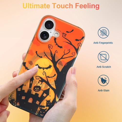 Coque iPhone 16 Halloween antichoc évite les bris de vitre avec style MagSafe