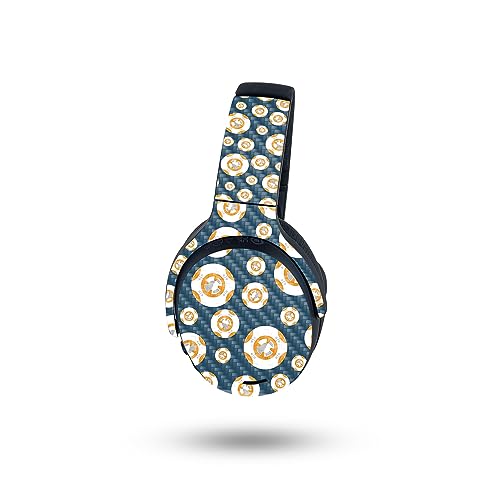 Image of MightySkins Carbon Fiber Skin Compatible with Skullcandy Crusher ANC 2 - Mini Galaxy Bots | Protective, Durable Textured Carbon Fiber Finish | Easy to Apply