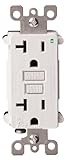 Leviton 7899-W 20 Amp 125 Volt, SmartlockPro GFCI, with Indicator Light, Nylon Wallplate and Screws Included, White