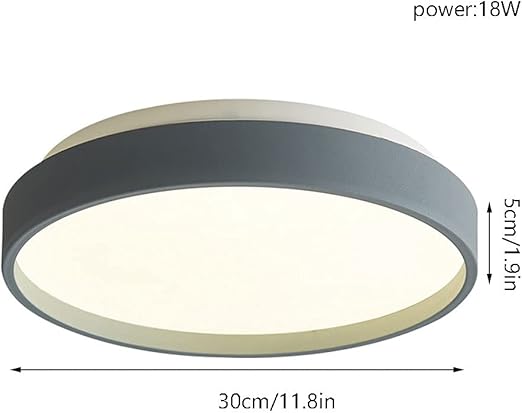 SHUANGZ Ronde Plafondlamp LED-plafondlamp Driekleurig Licht 12W 1185lm Energiebesparende Ingebouwde Installatie Dicht Bij Het Plafond Verlichtingsarmaturen Modern Minimalistisch Smeedijzeren Keuken SHUANGZ photo 2