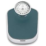 ADE Mechanische Personenwaage BM 702-4 Felicitas (Analoge Badezimmerwaage im klassischen Design mit großer Skala und rutschfester Wiegefläche) petrol dunkelgrün