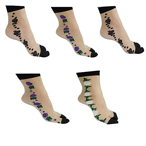 Women's thin Transparent Nylon Ankle Length Socks with thumb-image-13