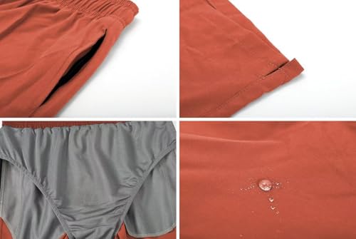 Image of Tyhengta Men's Swim Trunks Quick Dry Beach Shorts with Zipper Pockets and Mesh Lining