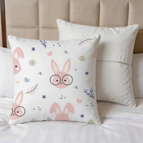 Housse de couette 90 x 190 cm parure de lit 3 pièces microfibre impression 3D lapin