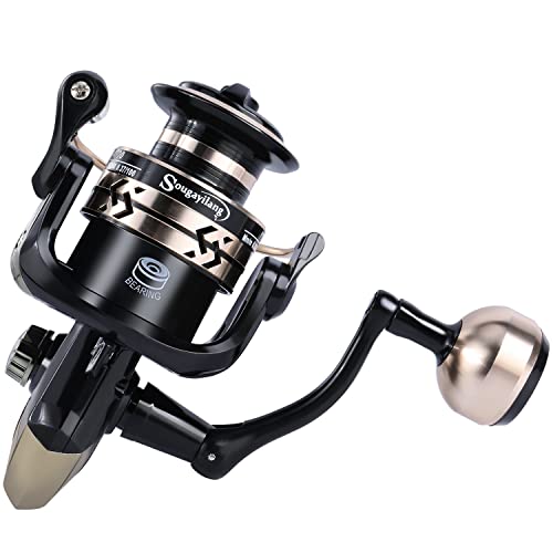 Image of Sougayilang Spinning Reels Light Weight Ultra Smooth Powerful Fishing Reels-Golden-1000