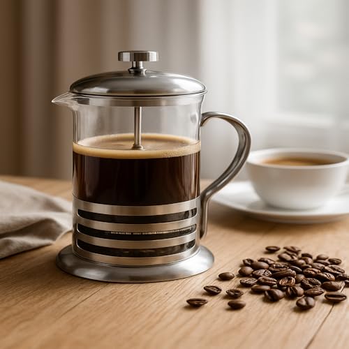 Cafeteira Prensa Francesa Inox Perfeita para Café, Chá e Leite Cremoso, Pressão French Press Prensa
