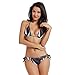 Produktbild AIMILUX Bikini zum Schnüren,Buntes nahtloses Muster Vektor Hand gezeichnet,Frauen Badeanzug Low Rise Skinny(M)