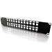 C2G 03859 24-Port Blank Keystone/Multimedia Patch Panel, Black