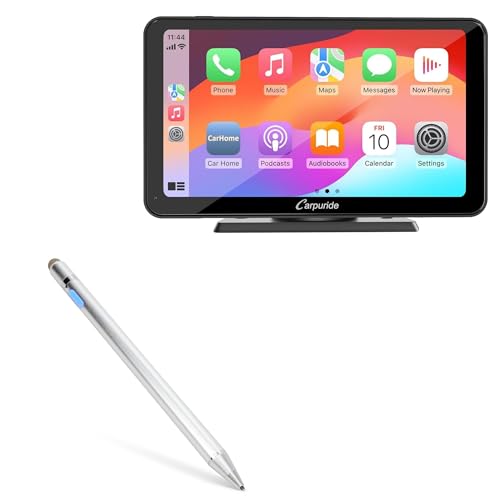 BoxWave Stylus Pen Compatible with Carpuride W701-Y (7 in) - AccuPoint Active Stylus, Electronic Stylus with Ultra Fine Tip - Metallic Silver