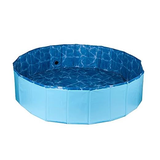 Vikbar hundpool Hårdplast PVC badkar Bärbar hund husdjurspool Halkskydd Slitstark pool för barn utomhuspool