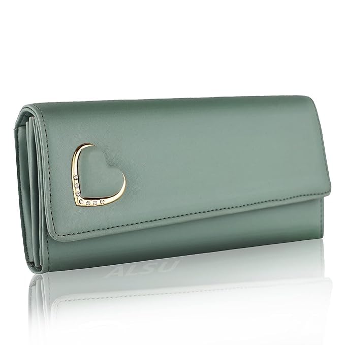 alsu Women's Hand Wallet Purse Clutch | Phone Pocket | Coin Pocket | 4 Card Slots (Light Green)-picture-23