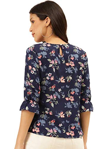 Image of Style Quotient Women Abstract Printed Polyester Smart Casual Top