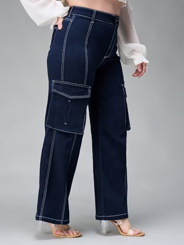 Image of Miss Chase A+ Women's Bootcut High Rise Regular Length Stretchable Denim Jeans