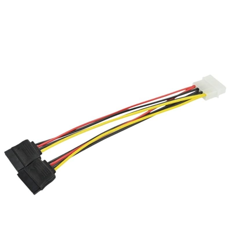 Cable adaptador IDE a 2 SATA para alimentación de disco duro miniatura 4