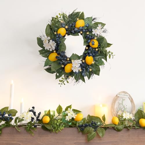 Valery-Madelyn-Spring-Artificial-Lemon-Wreaths-for-Front-Door-with-Lights-Summer-Door-Wreath-with-Eucalyptus-Leaves-Blueberry-Daisy-for-Farmhouse-Home-Kitchen-Table-Decor-16-Unique-Gifts-for-Mom - Urban Country Home Decor Valery-Madelyn-Spring-Artificial-Lemon-Wreaths-for-Front-Door-with-Lights-Summer-Door-Wreath-with-Eucalyptus-Leaves-Blueberry-Daisy-for-Farmhouse-Home-Kitchen-Table-Decor-16-Unique-Gifts-for-Mom