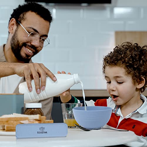 ECOSTAR Wheat Straw Dinnerware Sets, 28Piece Kids Plates and Bowls