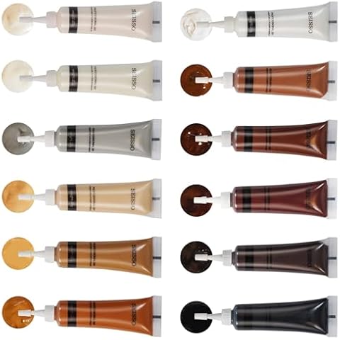 SEISSO Wood Repair Kit Wood Touch up Paint Restore Any Wood Furniture Wood Stain, 12 Colors Cover Surface Scratch for Wooden Floor Table, Filler Furniture Paint Oak, Cabinet, Door, Veneer, Walnut Cover