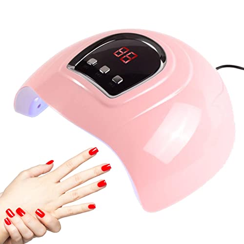 LOBOY uñas para Esmalte Normal - Lámpara curado Secado uñas acrílicas Profesional,Suministros para uñas 54 W, Esmalte uñas LED, máquina Gel, ajustes