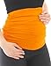 Produktbild yeset Umstands-Mode Bauchband Fleece Thermo Bauch-Bund Bauchbinde Band orange