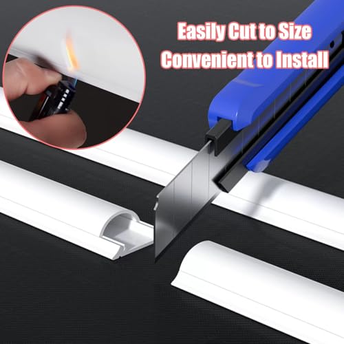 Cubrecables de PVC suave para piso, autoadhesivo, cubre cables para evitar tropiezos (43 x 15 mm) miniatura 7