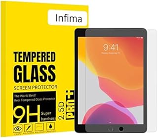 Infima Screen Protector for iPad 9, 8, 7, 10.2 Inch, 2021/2020/2018, 9th, 8th, 7th Generation Model, 9H Hardness, Bubble Free, Ultra Clear Cover, Tempered Glass Film