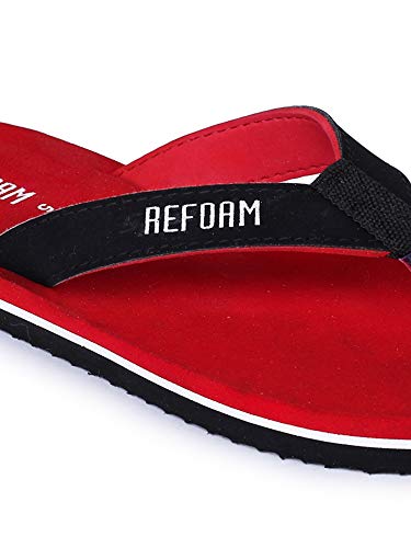 Image of REFOAM Red Rubber Slip on Casual Slippers /Flip-Flop for Women