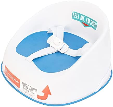 Prince Lionheart Squish Booster Seat, Berry Blue, 3-Point Harness and Dual-Strap System, Easy to Wipe Clean, and Lightweight