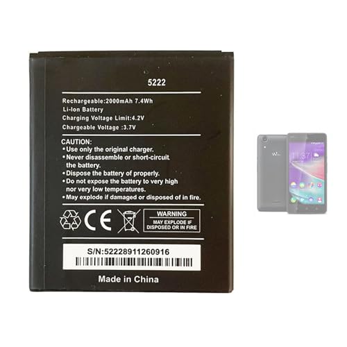 Aousavo WIKO 5222 Batterie de Rechange Compatible avec WIKO Freddy 9669 Rainbow Lite 4G Jam 3G