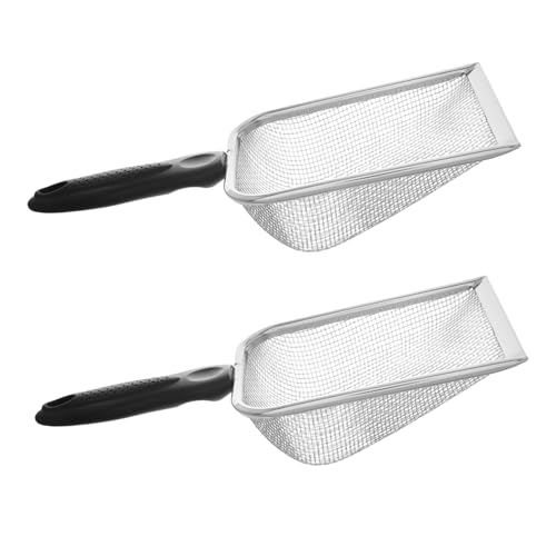 VANZACK Effortless Cat Litter Cleaning Fine Mesh Scoop Cat Litter Box Scooper Stainless Steel Shovel for Reptile Poop Versatile Pet Supplies Tool