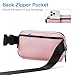 Telena Belt Bag for Women Men Fashionable Crossbody Fanny Pack for Women Trendy Waist Bag with Adjustable Strap Fleece Dark Pink