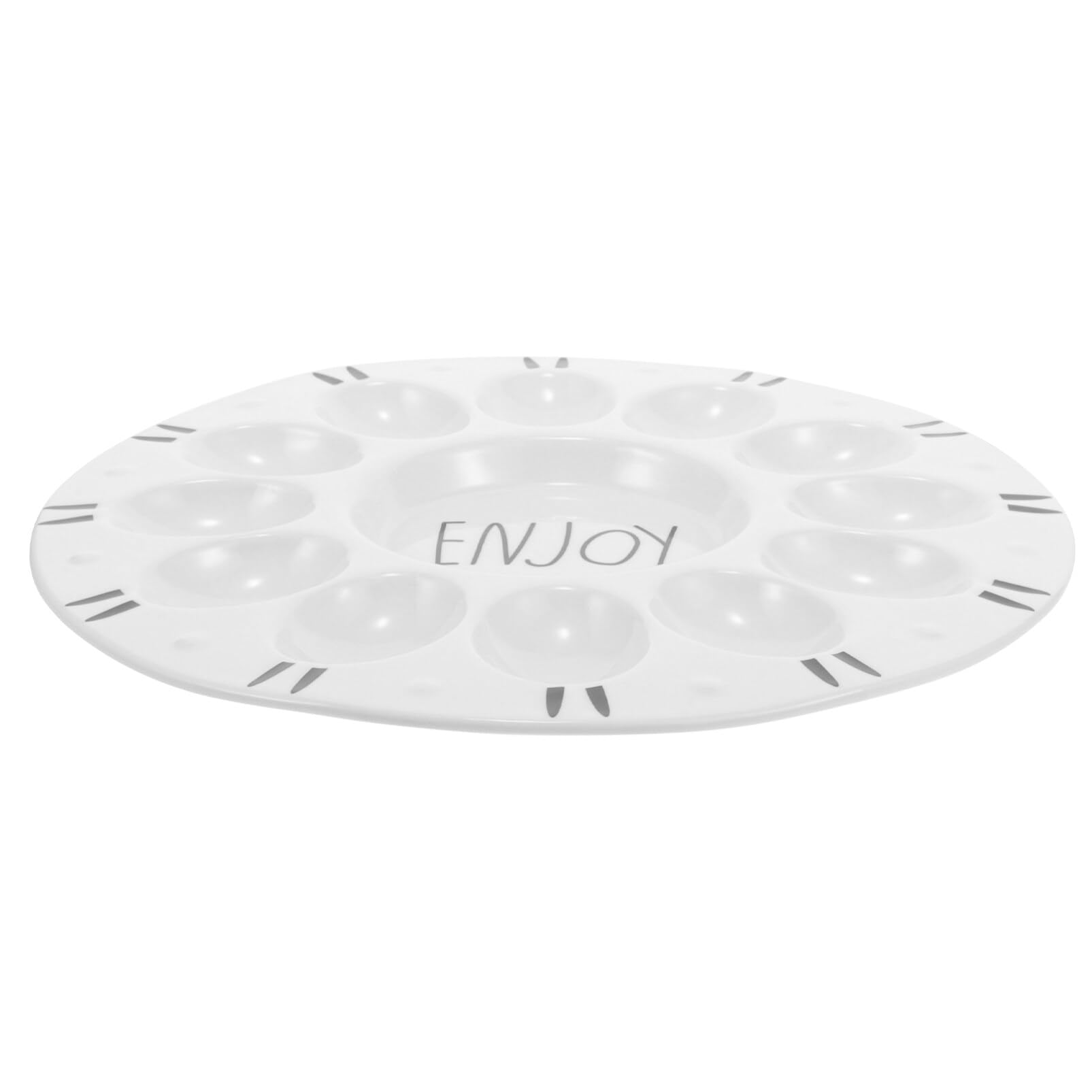 HOLIDYOYO Easter Egg Plate 10.5 Ceramic Tile Model Serving Dish Deviled Egg Tray