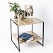 Produktbild C-Hopetree Couchtisch mit Ablagefach, Vintage, modernes Industrie-Holz, niedrig, Cocktailtisch für Wohnzimmer, schwarzer Metallrahmen, Holz, Multi, Side Table