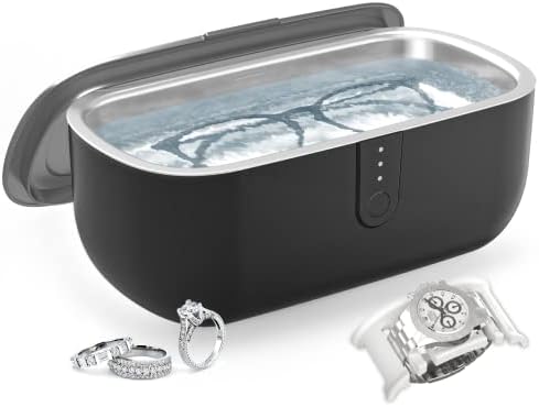 Umimile Ultrasonic Jewelry Cleaner, Portable Ultrasonic Cleaner for Cleaning Jewelry, Eyeglass, Ring, Watches, 45KHz with Timer