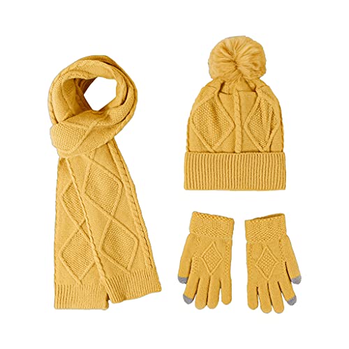 Guantes, bufanda y gorro de punto trenzado, el regalo invernal ideal