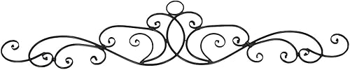 Zeckos Decoración de pared de metal de 54 pulgadas de largo para colgar Arco decorativo con acabado de bronce antiguo para puertas, ventanas y más.
