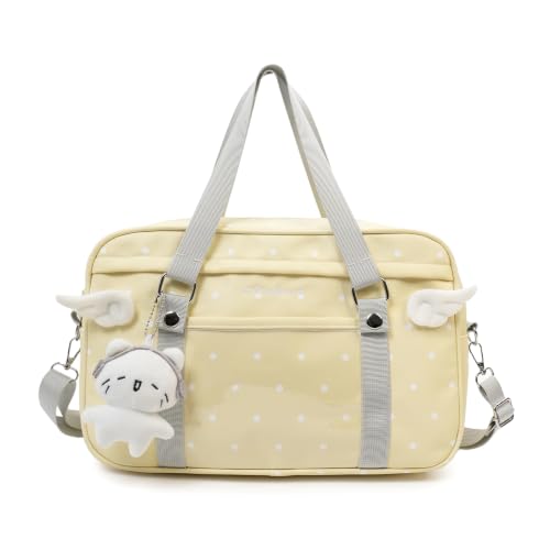 Sac fourre-tout Y2K à pois grand format avec bandoulière longue pour femme élégante