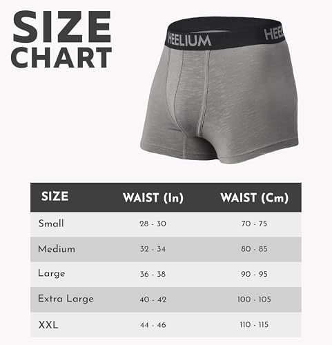 Image of HEELIUM Bamboo Underwear Trunk for Men | 3X Softer Than Cotton & Odour Free | Stretchy Fabric & Durable Waistband