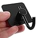 ARTIBETTER 4pcs 304 Stainless Steel Adhesive Hooks Wall Hangers for Robe and Towel, Black No-Tool Sticky Kitchen and Bathroom Hanging Hooks