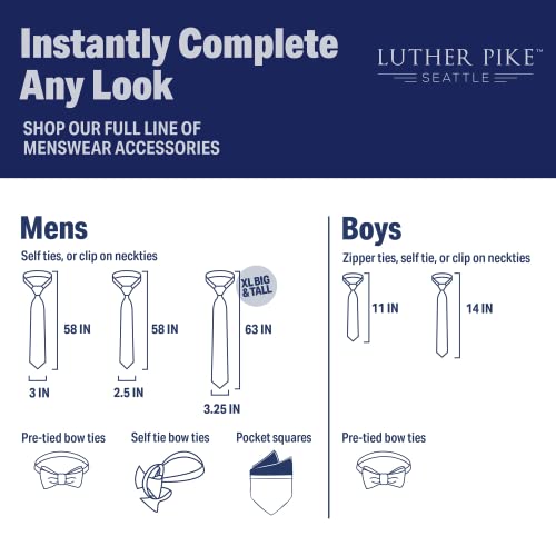 Luther Pike Self Tie Bow Ties For Men Tuxedo Bowtie Bow Tie (Black) #TOP4