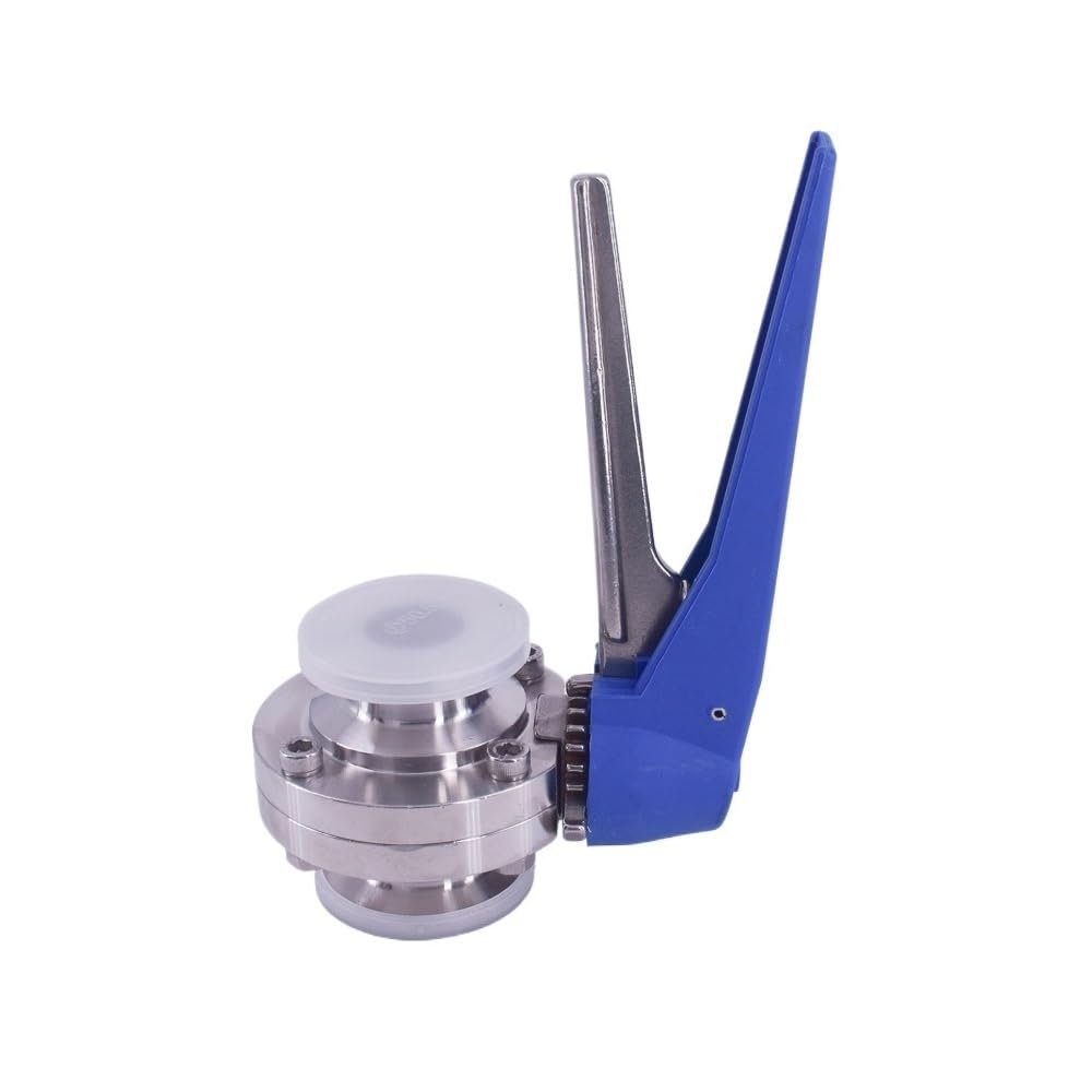 Rtrcagakm One Color Fit 89Mm Pipe Od X 3.5" Tri Clamp Sanitary Butterfly Squeeze Trigger Flow Control Valve Sus 304 Stainless Brewing