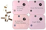 Creative Hobbies 4 Christmas Tunes Sankyo 18 Note Wind Up Music Box Musical Movements Winding Keys
