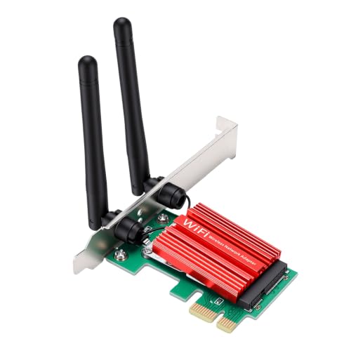 Bewinner PCIE WiFi 6 Adapter, 600Mbps Tarjeta de Red Inalámbrica Doble Banda para PC de Escritorio con Plug and Play, Hotspot Móvil miniatura 1
