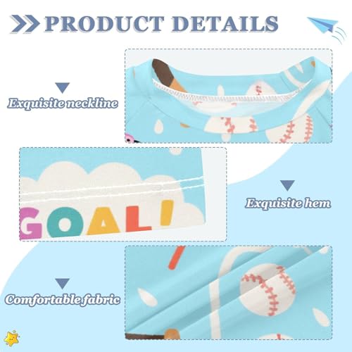 Baseball Goal Wave Blue Line Pattern Short Sleeve Kids Bathing Suits Boys Swimsuit Kids Girls Rash Guard for Girls for 3-12 Years Traje de bano de Sirena para nina3