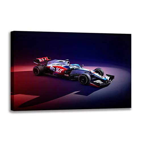Tableau mural F1 grand format pour un salon moderne au style racing