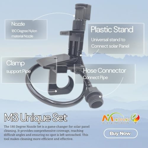 Image of Universal Solar Panel Cleaning Sprinkler with Unique clamp Set | Universal clamp Suitable for All Type of Solar Panel 5 Year Guarantee | Set of 25 Pcs