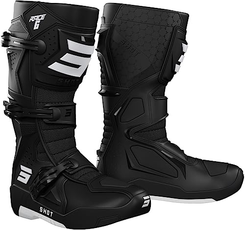 SHOT, Paire de Bottes Moto Cross Race 6 Black, 45