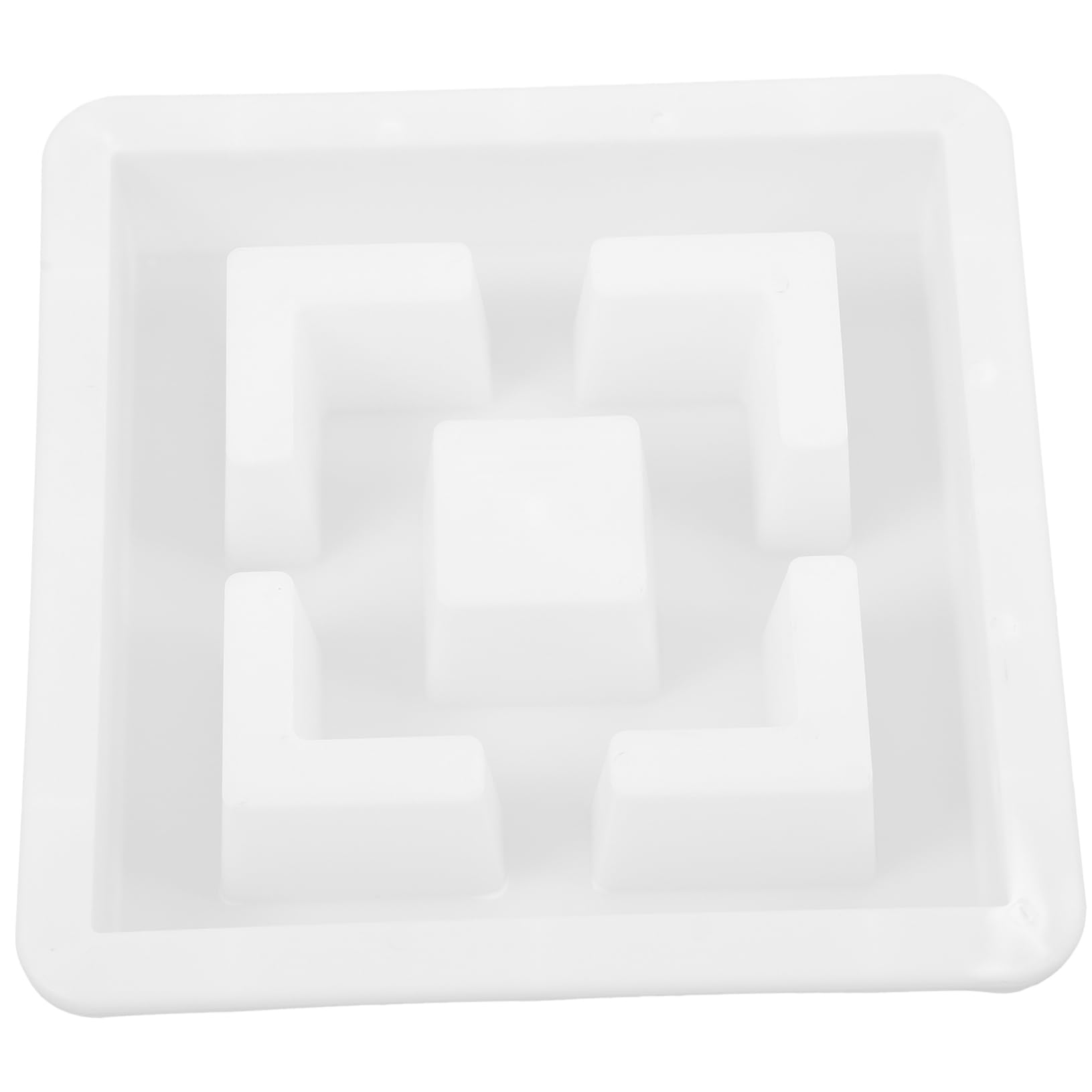 HEMOTON Moule à Ciment en Plastique Blanc pour Briques en Béton Motif à Croisillons, Facile à Utiliser et Nettoyer, pour Chemins et Décoration de Jardin