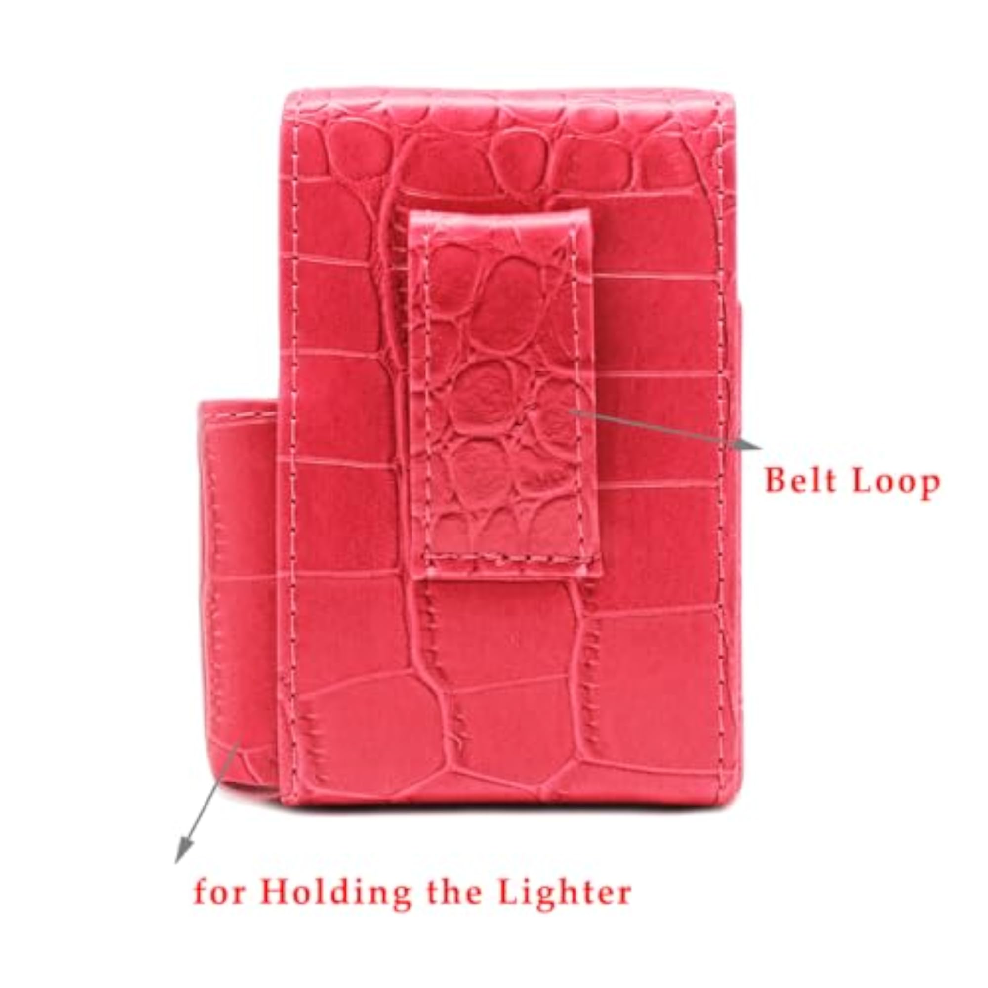 PU Leather Cigarette Case with Lighter Holder